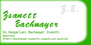 zsanett bachmayer business card